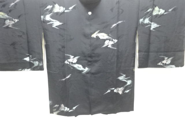 JAPANESE ANTIQUE HAORI / TAISHO ROMAN STYLE / SILK / WOVEN STREAM